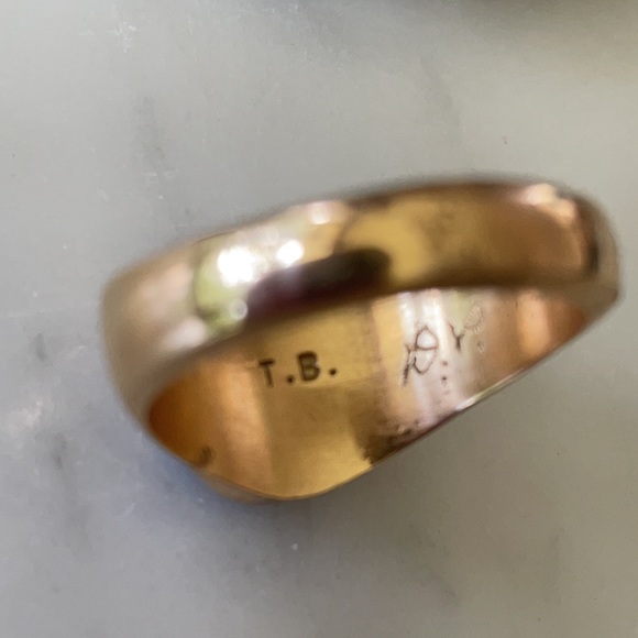 Vintage 14K Gold Native Lapis Hummingbird Ring - Picture 6 of 13